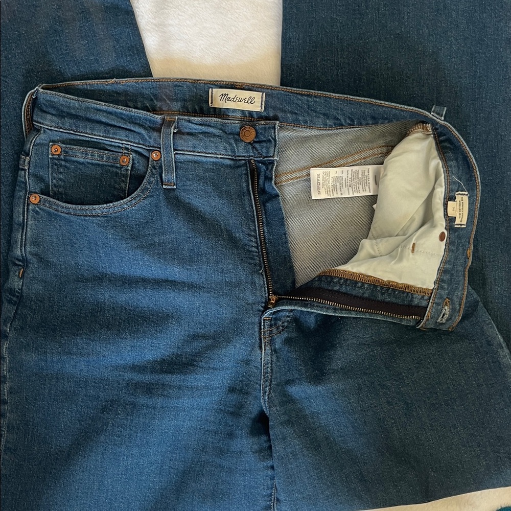 Madewell The Perfect Vintage Wide Leg Jeans Classic Blue Wash Sz 31 - Picture 4 of 7